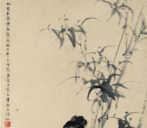 2018西泠春拍 傅抱石 竹蔭仕女圖 賞析